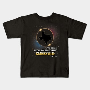 Clarksville Texas Total Solar Eclipse 2024 Kids T-Shirt